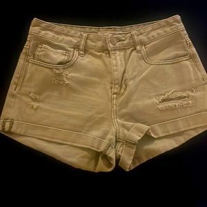 Army green high rise shirt